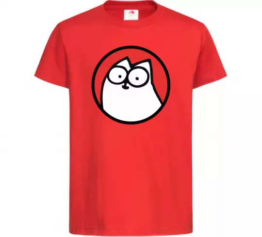 Дитяча футболка Cat portret Червоний фото