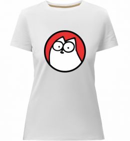 Жіноча преміум футболка Cat portret