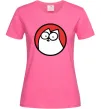 Женская футболка Cat portret Ярко-розовый фото