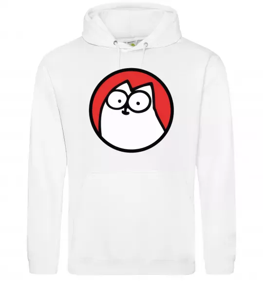 Жіноча толстовка (худі) Cat portret Білий фото