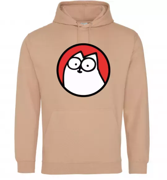 Жіноча толстовка (худі) Cat portret Пісочний фото