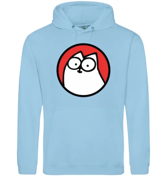 Жіноча толстовка (худі) Cat portret Блакитний фото