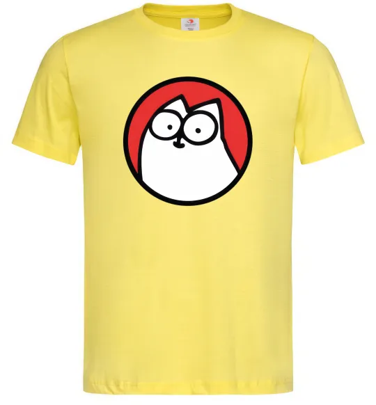 Чоловіча футболка Cat portret Лимонний фото