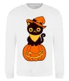 Свитшот halloween cat Белый фото