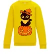 Дитячий світшот halloween cat Сонячно жовтий фото