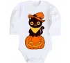 Дитячий бодік halloween cat Білий фото