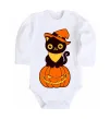 Детский боди halloween cat Белый фото