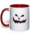 Чашка з кольоровою ручкою halloween smile Червоний фото