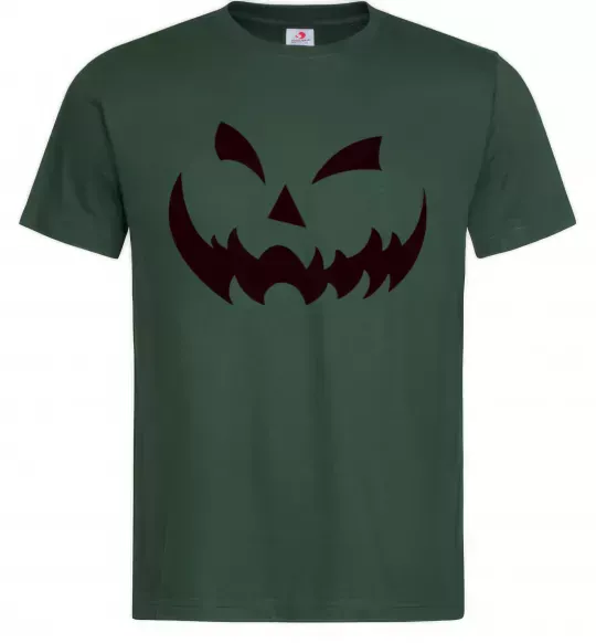Чоловіча футболка halloween smile Темно-зелений фото