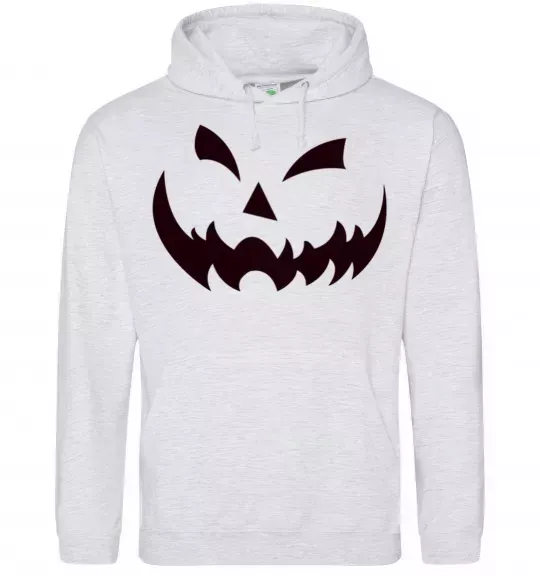 Жіноча толстовка (худі) halloween smile Сірий меланж фото