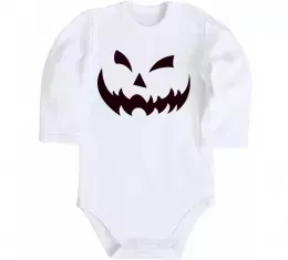Детский боди halloween smile Белый фото