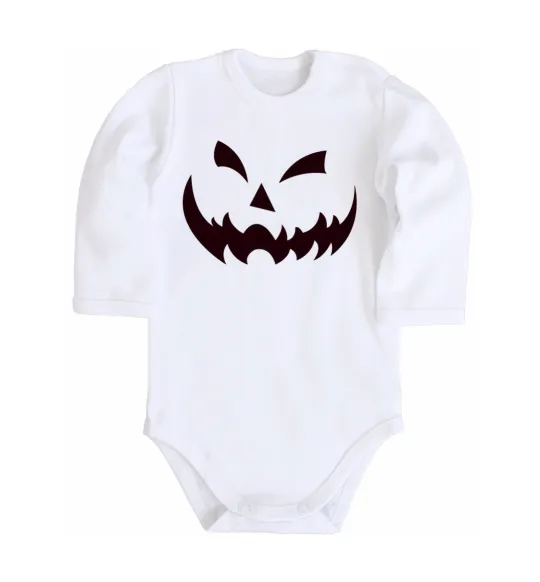 Детский боди halloween smile Белый фото