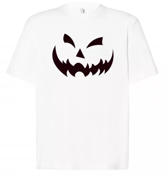 Футболка Оверсайз halloween smile Білий фото