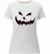Жіноча преміум футболка halloween smile Білий фото