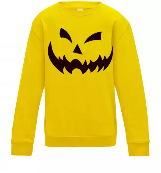 Детский Свитшот halloween smile Солнечно желтый фото