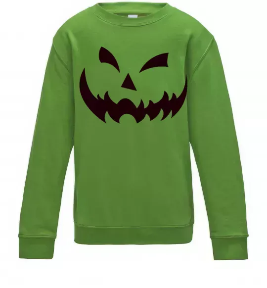 Детский Свитшот halloween smile Лаймовый фото