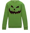Детский Свитшот halloween smile Лаймовый фото