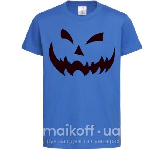 Дитяча футболка halloween smile Яскраво-синій фото