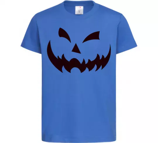 Дитяча футболка halloween smile Яскраво-синій фото