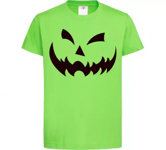 Дитяча футболка halloween smile Лаймовий фото