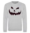 Світшот halloween smile Сірий меланж фото