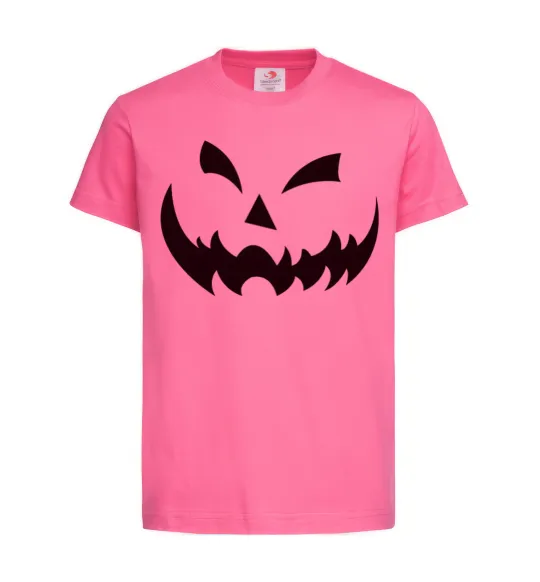 Дитяча футболка halloween smile Яскраво-рожевий фото