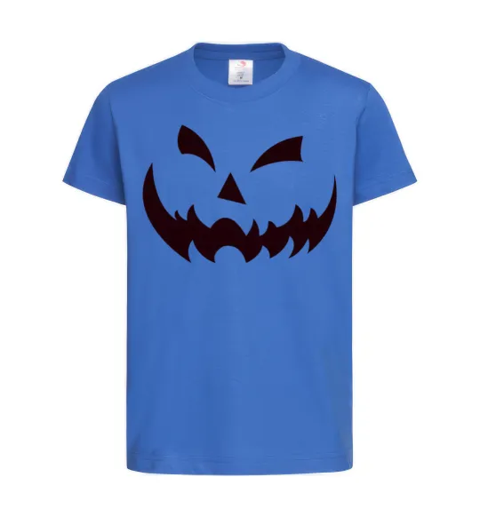 Дитяча футболка halloween smile Яскраво-синій фото