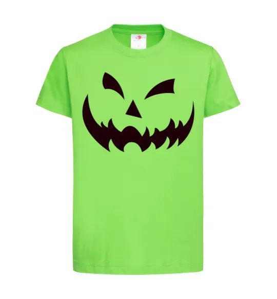 Дитяча футболка halloween smile Лаймовий фото