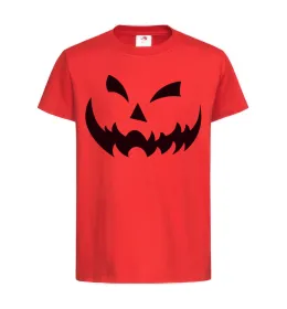 Детская футболка halloween smile Красный фото