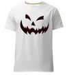 Мужская премиум футболка halloween smile Белый фото