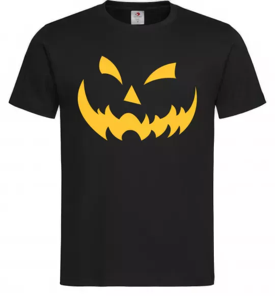 Чоловіча футболка halloween smile Чорний фото