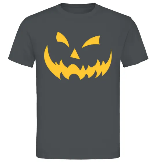 Чоловіча футболка halloween smile Графіт фото