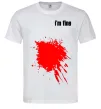 Мужская футболка i'm fine Белый Мужская футболка i'm fine Белый фото