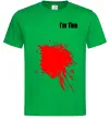 Мужская футболка i'm fine Зеленый Мужская футболка i'm fine Зеленый фото
