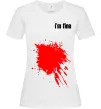 Жіноча футболка i'm fine Білий Жіноча футболка i'm fine Білий фото