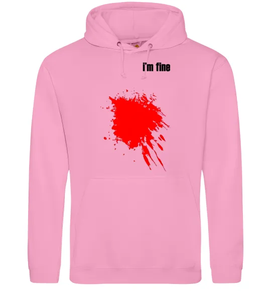 Мужская толстовка (худи) i'm fine Розовый фото