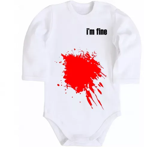 Детский боди i'm fine Белый фото