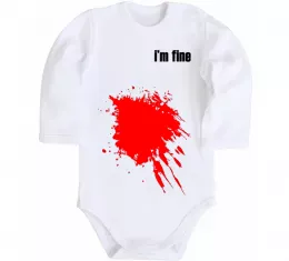 Детский боди i'm fine Белый фото