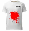 Мужская премиум футболка i'm fine Белый фото