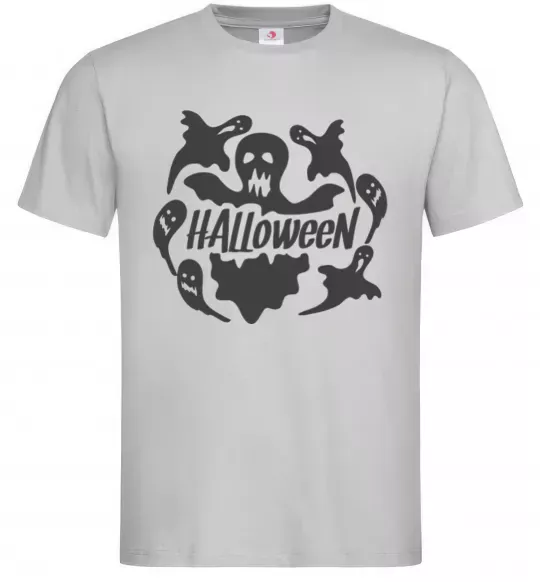 Чоловіча футболка Halloween ghosts Сірий фото