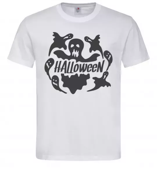 Чоловіча футболка Halloween ghosts Білий фото