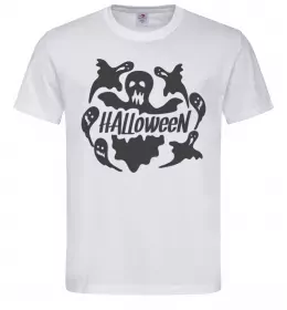 Чоловіча футболка Halloween ghosts Білий фото