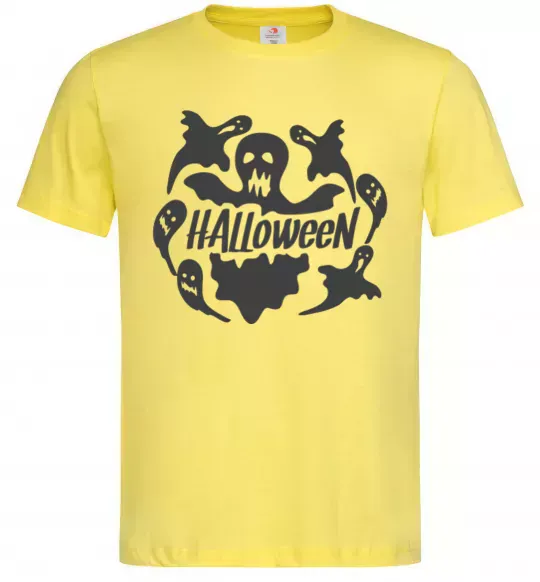 Чоловіча футболка Halloween ghosts Лимонний фото
