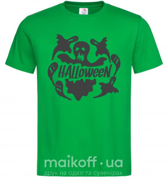 Мужская футболка Halloween ghosts Зеленый фото