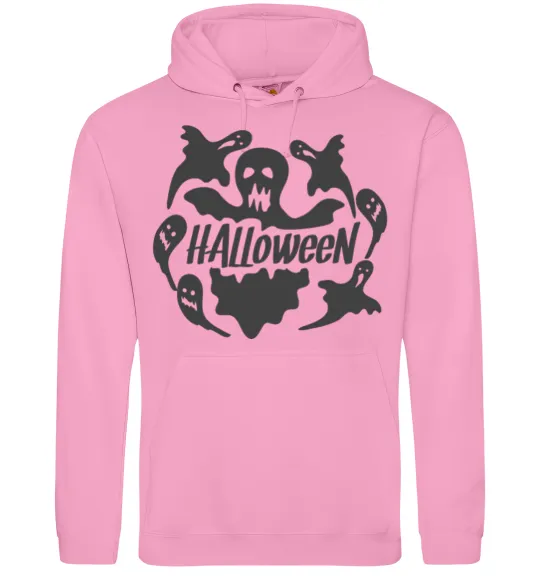 Мужская толстовка (худи) Halloween ghosts Розовый фото