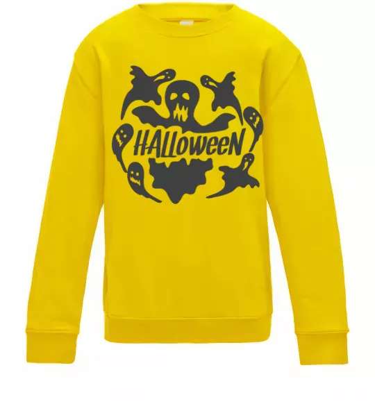 Дитячий світшот Halloween ghosts Сонячно жовтий фото