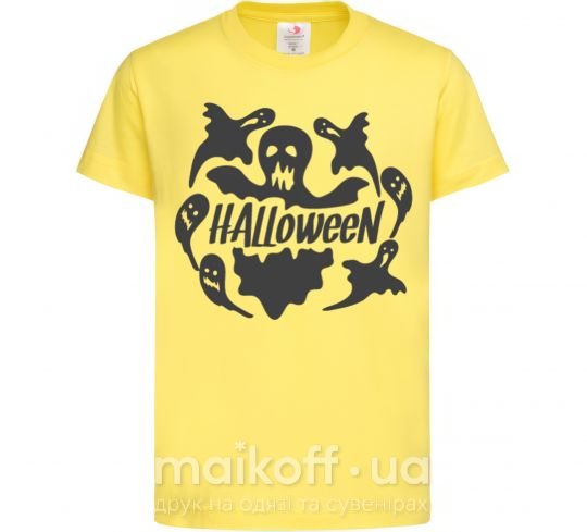 Дитяча футболка Halloween ghosts Лимонний фото