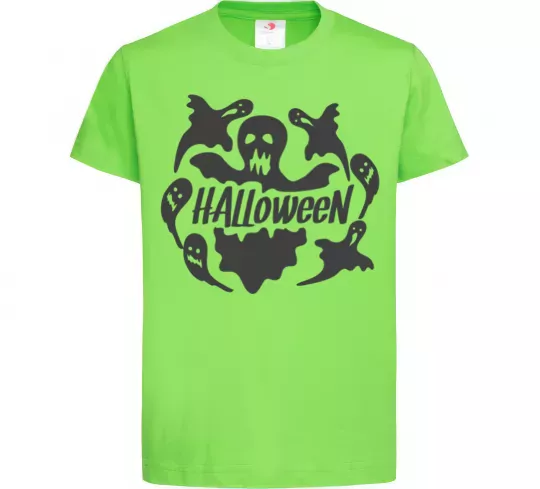 Детская футболка Halloween ghosts Лаймовый фото