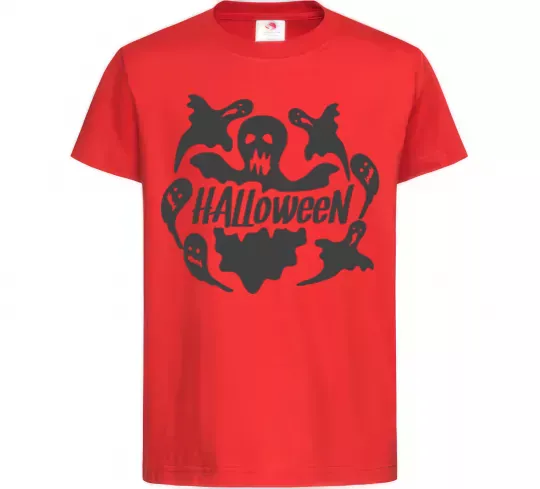 Детская футболка Halloween ghosts Красный фото