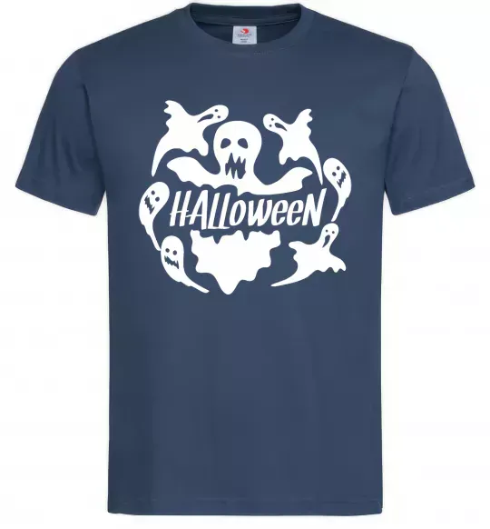 Чоловіча футболка Halloween ghosts Темно-синій фото